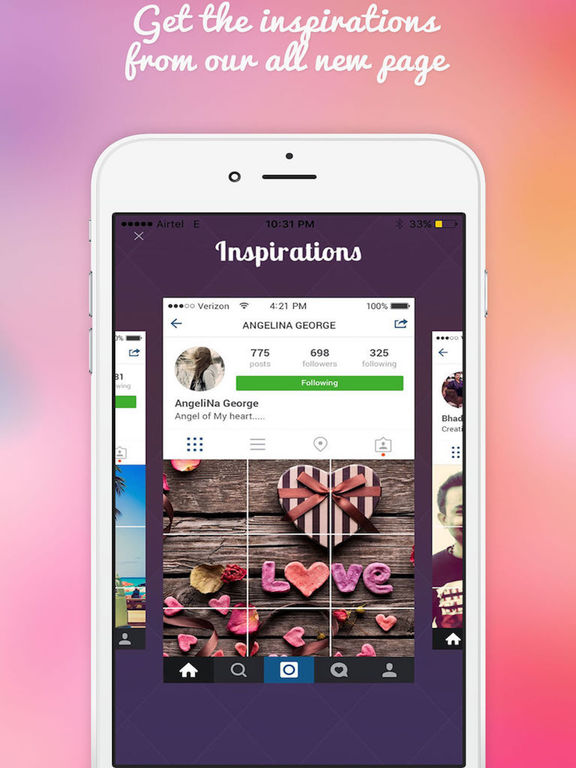 grids for instagram using iphone