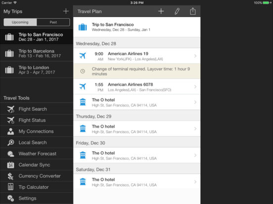 WorldMate Travel Plans & Flight Tracker screenshot 6