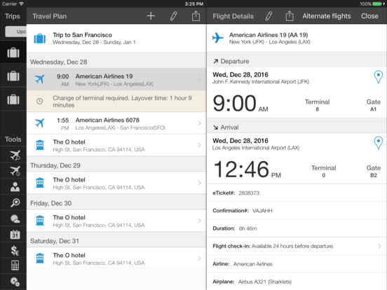 WorldMate Travel Plans & Flight Tracker screenshot 8