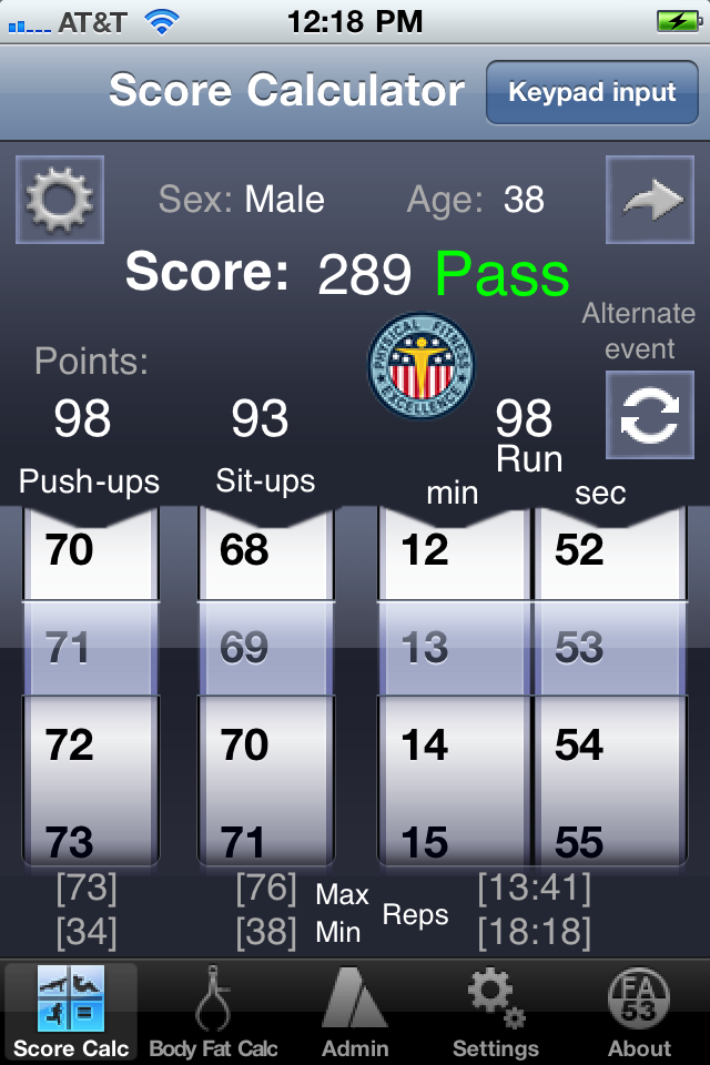 army apft calculator alternate events Army apft promotion points | ez army points.