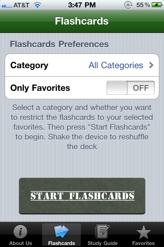 army study guide flashcards