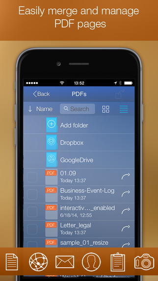 PDF Printer for iPhone Screenshots