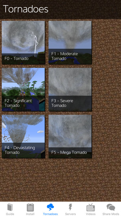 Tornado Reality Mod for Minecraft PC Edition