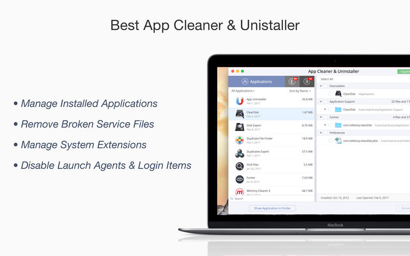 App Cleaner 4.2  Find & Remove Applications Service Files for Uninstall