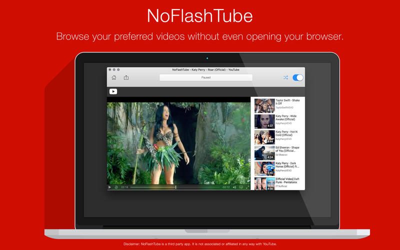 NoFlashTube - A player for YouTube Screenshots