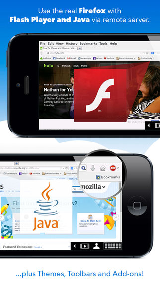 VirtualBrowser for Firefox with Flash-browser, Java Player and Add-ons - iPhone Edition Screenshots