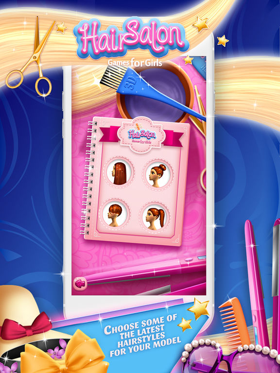 Hair Salon Games for Girls Virtual Hairstyle.s Studio and Makeover